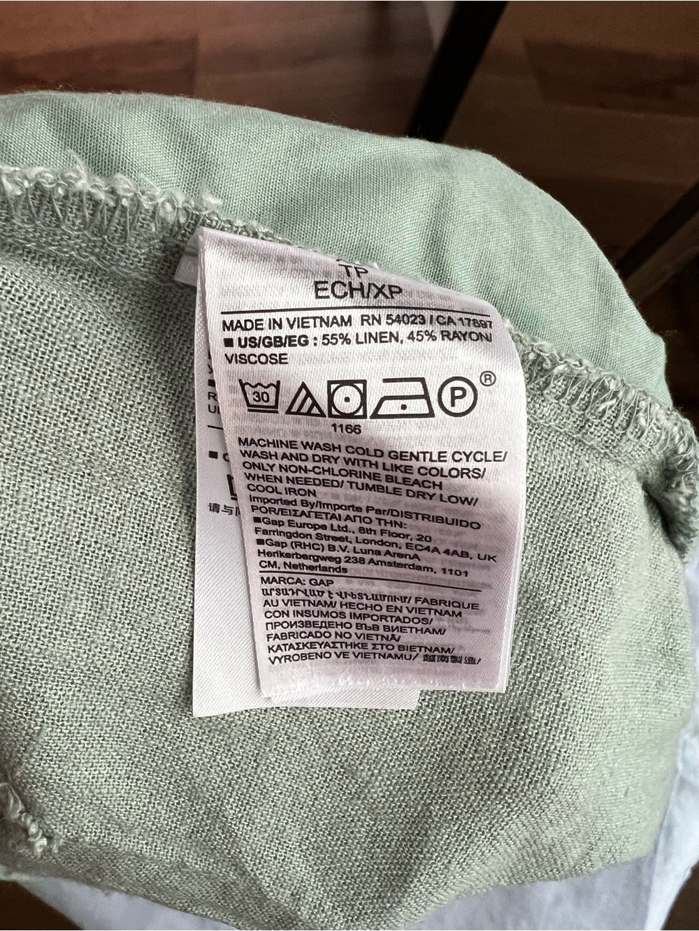 GAP Lightweight Linen blend Drawstring Shorts - Sage Size XS - Picture 5 of 5